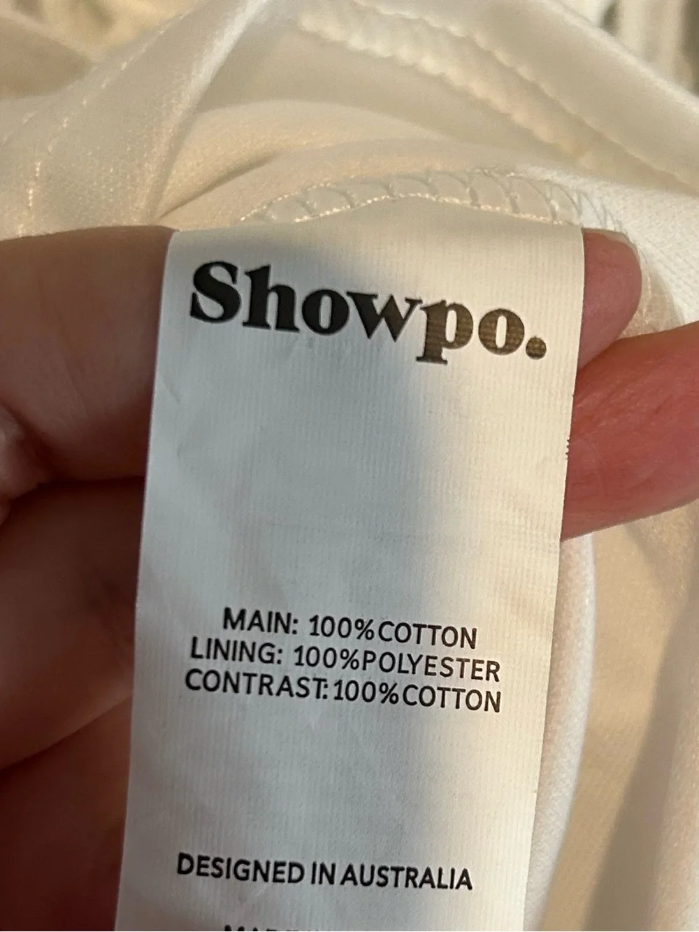 Showpo Kiss Me Now Dress White Lace Eyelet puff sleeve Dress Size 12 New - Picture 14 of 15
